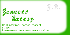 zsanett matesz business card